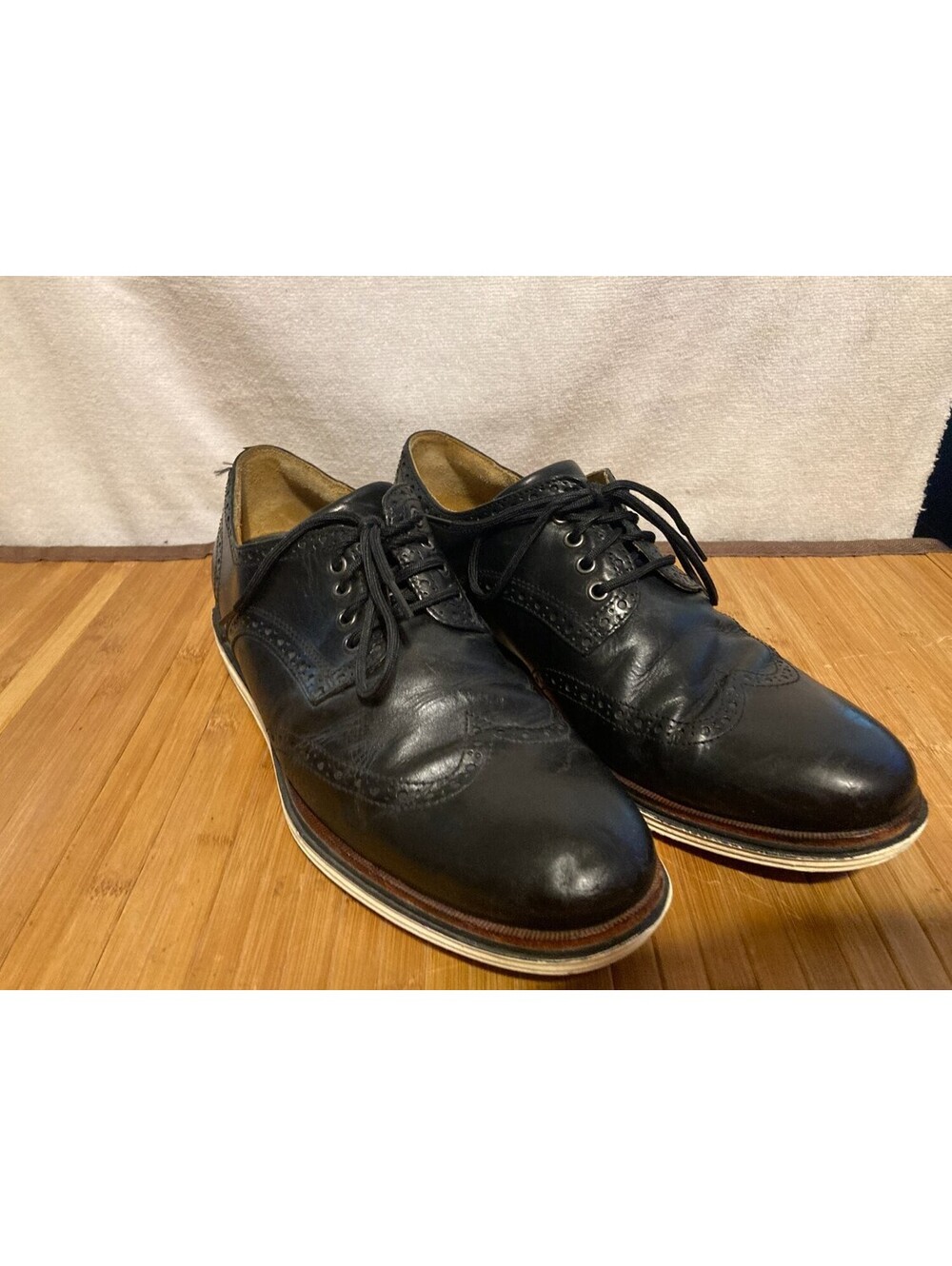 Cole Haan Original Grand Wingtip Oxford C31545 Mens shoes US 10 Black leather